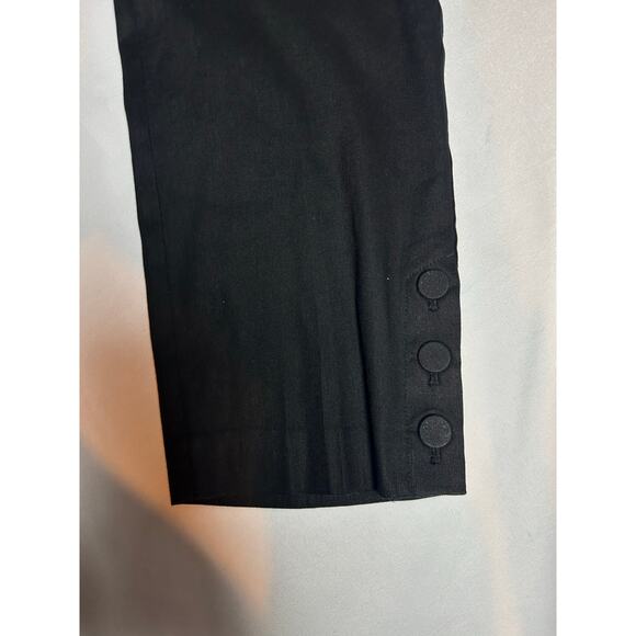 J. Jill Linen Black Women's Pants Elastic back Sz L stretch pull on Straight leg - Picture 9 of 9